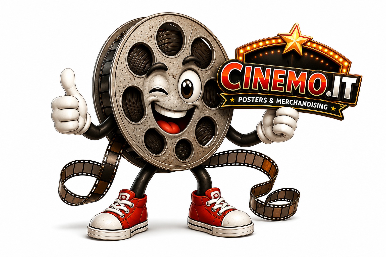 Cinemo, la mascotte di Cinemo.it: una bobina cinematografica sorridente